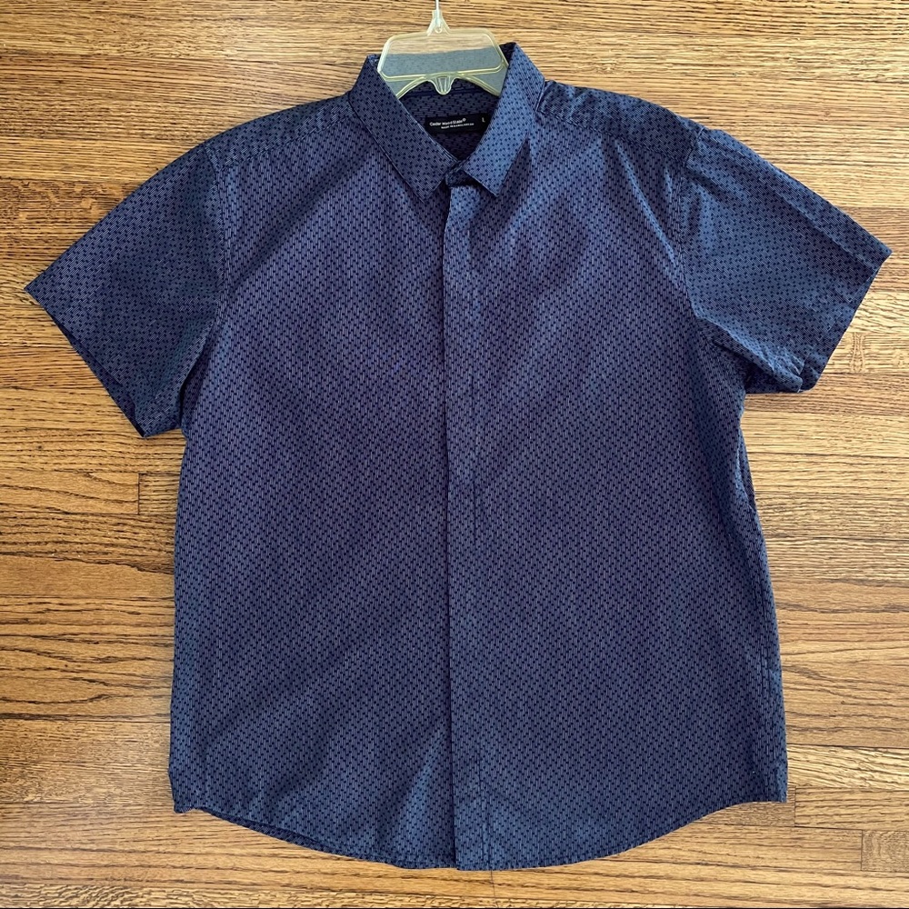 Cedar Wood State Blue Collared Shirt Shortsleeve